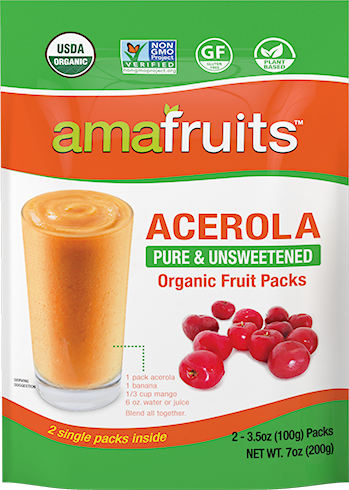 Organic Acerola Premium 7oz Purees | Amafruits