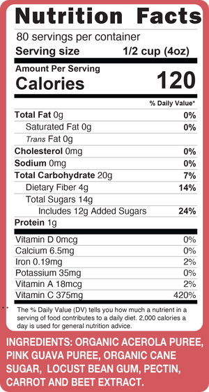 Pink Guava with Acerola Scoopable Tubs