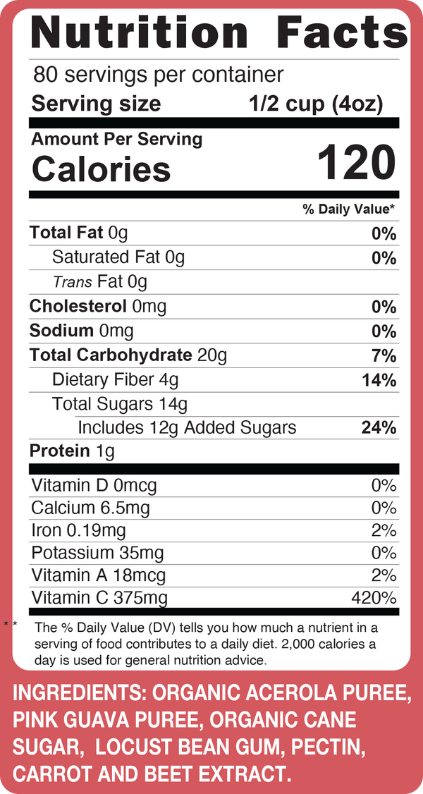 Pink Guava with Acerola Scoopable Tubs